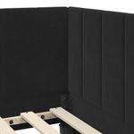 Casa si Gradina - Mobilier - Paturi si accesorii - Paturi - Cadru de pat coltar cu saltea Negru 90 x 190 cm Catifea - Infinity.ro