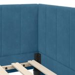 Casa si Gradina - Mobilier - Paturi si accesorii - Paturi - Cadru de pat coltar cu saltea albastru 90 x 190 cm Catifea - Infinity.ro