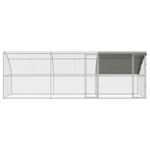 Petshop - Accesorii petshop - Culcusuri si custi - Custi interior si exterior - Cusca pentru pui Argintiu 600 x 200 x 198.5 cm Otel galvanizat - Infinity.ro