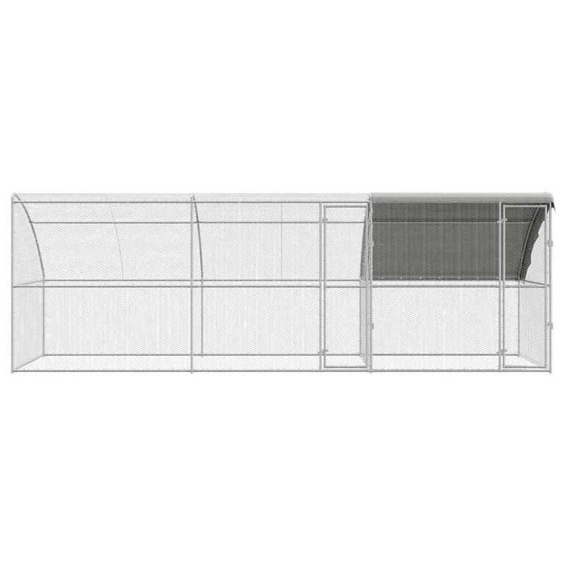 Petshop - Accesorii petshop - Culcusuri si custi - Custi interior si exterior - Cusca pentru pui Argintiu 600 x 200 x 198.5 cm Otel galvanizat - Infinity.ro