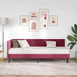 Casa si Gradina - Mobilier - Paturi si accesorii - Paturi - Cadru de pat coltar cu saltea bordo 80 x 200 cm Catifea - Infinity.ro