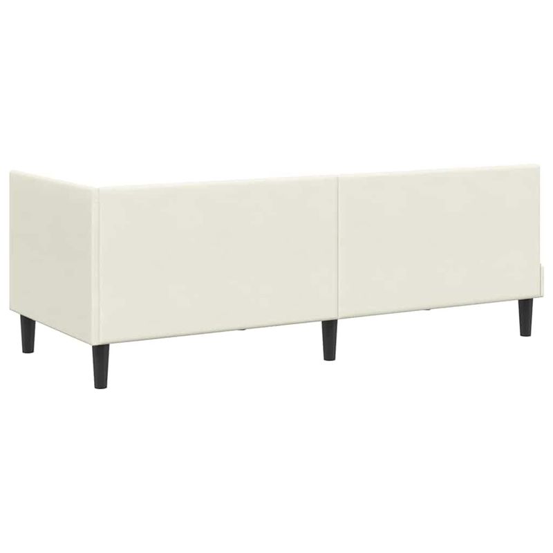 Casa si Gradina - Mobilier - Paturi si accesorii - Paturi - Cadru de pat coltar cu saltea Crem 80 x 200 cm Catifea - Infinity.ro