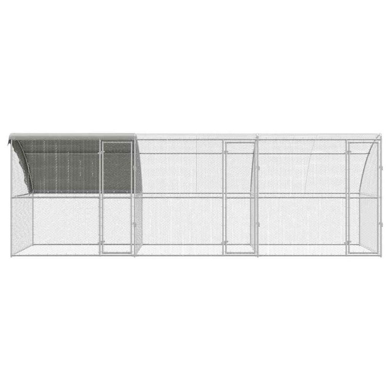 Petshop - Accesorii petshop - Culcusuri si custi - Custi interior si exterior - Cusca pentru pui Argintiu 600 x 200 x 198.5 cm Otel galvanizat - Infinity.ro