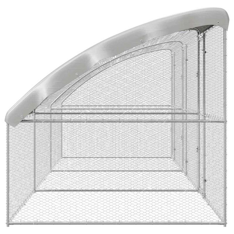 Petshop - Accesorii petshop - Culcusuri si custi - Custi interior si exterior - Cusca pentru pui Argintiu 600 x 200 x 198.5 cm Otel galvanizat - Infinity.ro