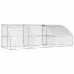 Petshop - Accesorii petshop - Culcusuri si custi - Custi interior si exterior - Cusca pentru pui Argintiu 600 x 200 x 198.5 cm Otel galvanizat - Infinity.ro