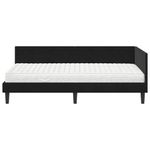 Casa si Gradina - Mobilier - Paturi si accesorii - Paturi - Cadru de pat coltar cu saltea Negru 100 x 200 cm Catifea - Infinity.ro