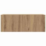 Casa si Gradina - Mobilier - Seturi de mobilier - Seturi living - Set de 4 piese pentru TV - montat pe perete, lemn de stejar artizanal, lemn tratat. - Infinity.ro