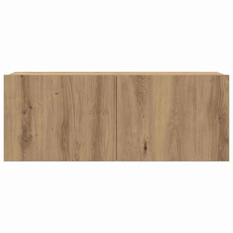 Casa si Gradina - Mobilier - Seturi de mobilier - Seturi living - Set de 4 piese pentru TV - montat pe perete, lemn de stejar artizanal, lemn tratat. - Infinity.ro