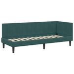 Casa si Gradina - Mobilier - Paturi si accesorii - Paturi - Cadru de pat coltar cu saltea Verde inchis 80 x 200 cm Catifea - Infinity.ro