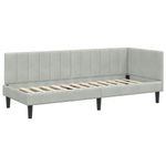 Casa si Gradina - Mobilier - Paturi si accesorii - Paturi - Cadru de pat coltar cu saltea Gri deschis 80 x 200 cm Catifea - Infinity.ro