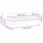 Casa si Gradina - Mobilier - Paturi si accesorii - Paturi - Cadru de pat coltar cu saltea Gri deschis 80 x 200 cm Catifea - Infinity.ro