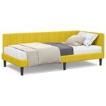 Casa si Gradina - Mobilier - Paturi si accesorii - Paturi - Cadru de pat coltar cu saltea Galben 90 x 200 cm Catifea - Infinity.ro