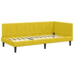 Casa si Gradina - Mobilier - Paturi si accesorii - Paturi - Cadru de pat coltar cu saltea Galben 90 x 200 cm Catifea - Infinity.ro