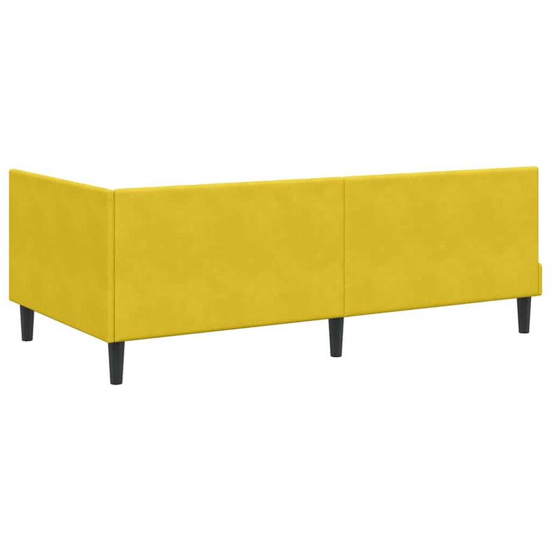 Casa si Gradina - Mobilier - Paturi si accesorii - Paturi - Cadru de pat coltar cu saltea Galben 90 x 200 cm Catifea - Infinity.ro