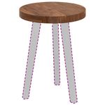 Casa si Gradina - Mobilier - Feronerie si accesorii mobila - Placa de masa Maro inchis Ø 40 x 4 cm Lemn de stejar masiv - Infinity.ro