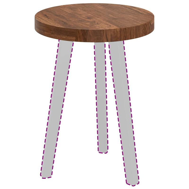 Casa si Gradina - Mobilier - Feronerie si accesorii mobila - Placa de masa Maro inchis Ø 40 x 4 cm Lemn de stejar masiv - Infinity.ro