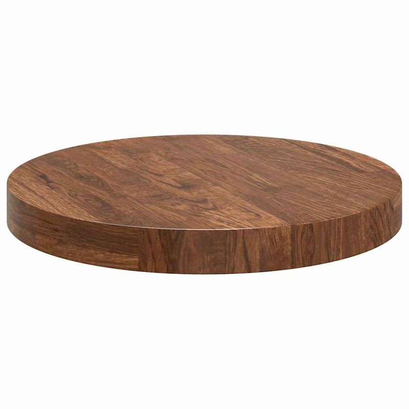 Casa si Gradina - Mobilier - Feronerie si accesorii mobila - Placa de masa Maro inchis Ø 40 x 4 cm Lemn de stejar masiv - Infinity.ro