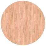 Casa si Gradina - Constructii - Lemn constructii - Placi lemn - Placa de masa Maro deschis Ø 80 x 2.5 cm Lemn de stejar masiv - Infinity.ro