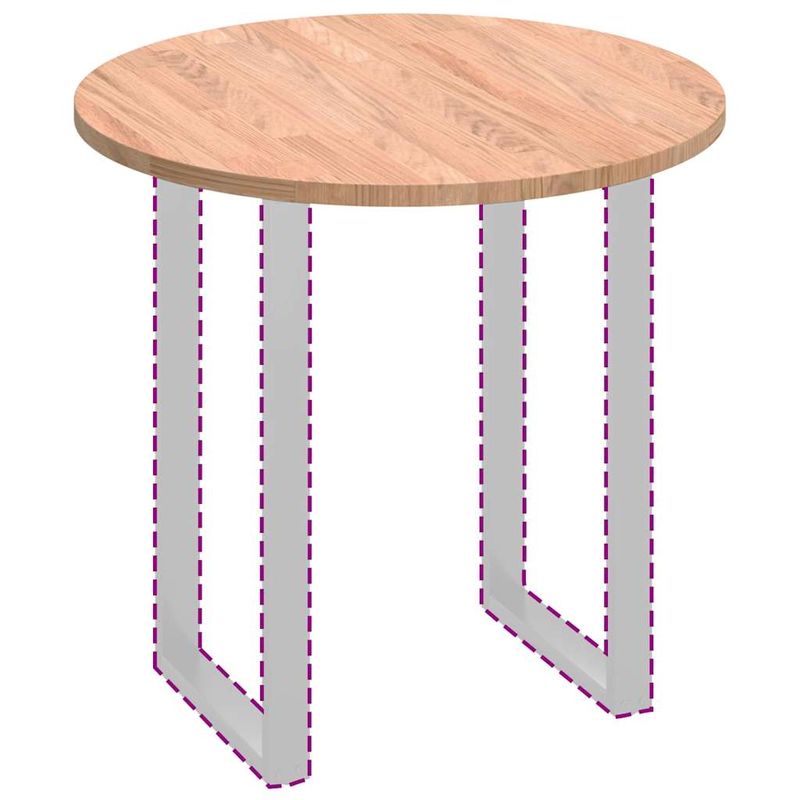 Casa si Gradina - Constructii - Lemn constructii - Placi lemn - Placa de masa Maro deschis Ø 80 x 2.5 cm Lemn de stejar masiv - Infinity.ro