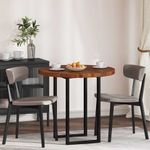 Casa si Gradina - Constructii - Lemn constructii - Placi lemn - Placa de masa Maro inchis Ø 80 x 4 cm Lemn de stejar masiv - Infinity.ro