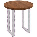 Casa si Gradina - Constructii - Lemn constructii - Placi lemn - Placa de masa Maro inchis Ø 80 x 4 cm Lemn de stejar masiv - Infinity.ro