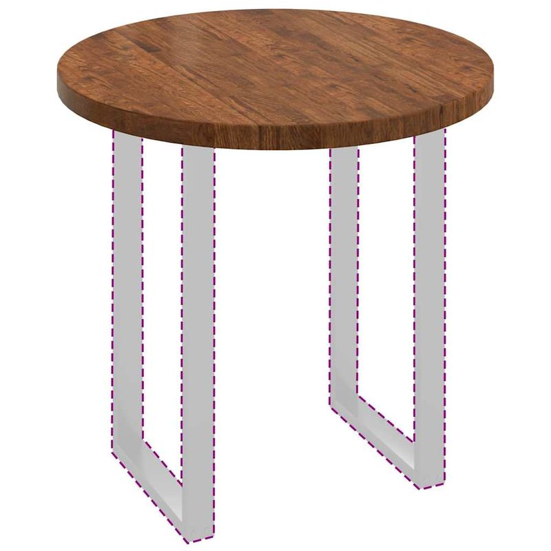 Casa si Gradina - Constructii - Lemn constructii - Placi lemn - Placa de masa Maro inchis Ø 80 x 4 cm Lemn de stejar masiv - Infinity.ro