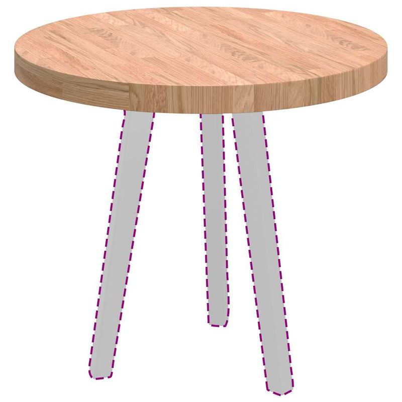 Casa si Gradina - Constructii - Lemn constructii - Placi lemn - Placa de masa Maro deschis Ø 60 x 4 cm Lemn de stejar masiv - Infinity.ro