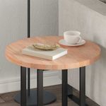 Casa si Gradina - Constructii - Lemn constructii - Placi lemn - Placa de masa Maro deschis Ø 50 x 2.5 cm Lemn de stejar masiv - Infinity.ro