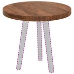 Casa si Gradina - Constructii - Lemn constructii - Placi lemn - Placa de masa Maro inchis Ø 60 x 4 cm Lemn de stejar masiv - Infinity.ro