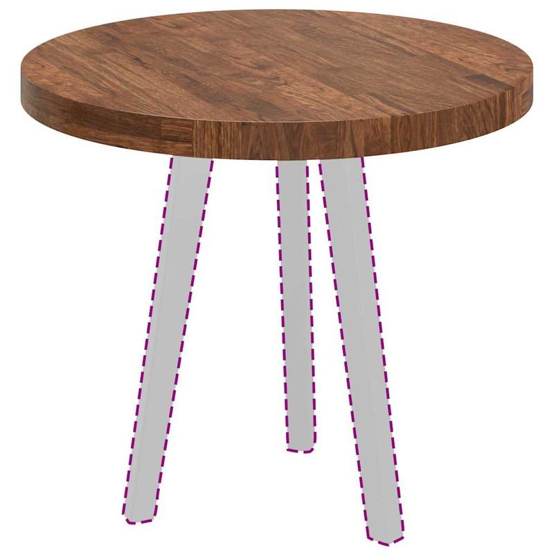 Casa si Gradina - Constructii - Lemn constructii - Placi lemn - Placa de masa Maro inchis Ø 60 x 4 cm Lemn de stejar masiv - Infinity.ro