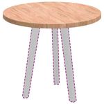 Casa si Gradina - Constructii - Lemn constructii - Placi lemn - Placa de masa Maro deschis Ø 60 x 2.5 cm Lemn de stejar masiv - Infinity.ro