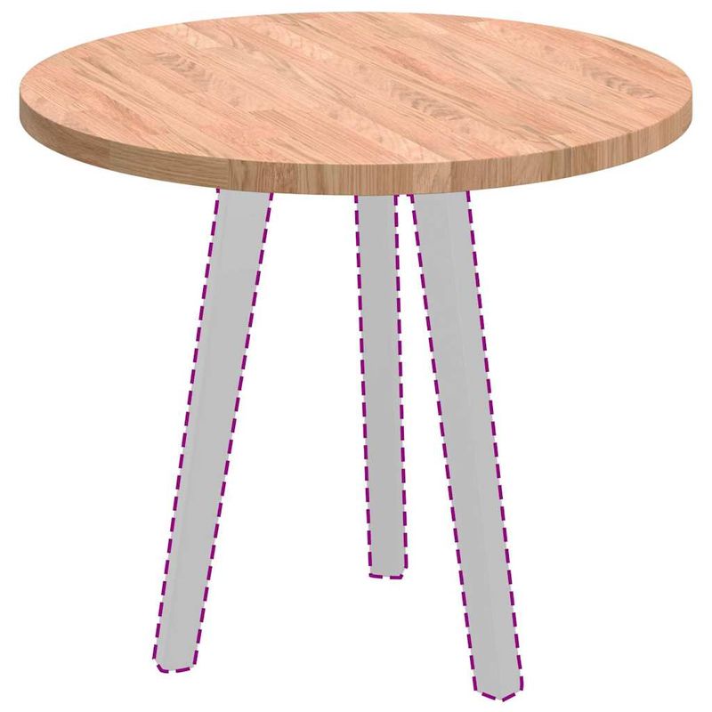 Casa si Gradina - Constructii - Lemn constructii - Placi lemn - Placa de masa Maro deschis Ø 60 x 2.5 cm Lemn de stejar masiv - Infinity.ro