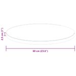 Casa si Gradina - Constructii - Lemn constructii - Placi lemn - Placa de masa Maro deschis Ø 60 x 2.5 cm Lemn de stejar masiv - Infinity.ro