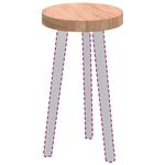 Casa si Gradina - Constructii - Lemn constructii - Placi lemn - Placa de masa Maro deschis Ø 30 x 4 cm Lemn de stejar masiv - Infinity.ro