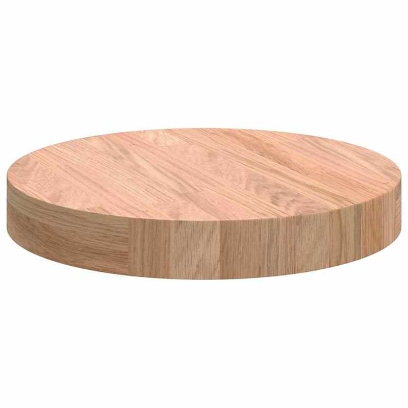 Casa si Gradina - Constructii - Lemn constructii - Placi lemn - Placa de masa Maro deschis Ø 30 x 4 cm Lemn de stejar masiv - Infinity.ro