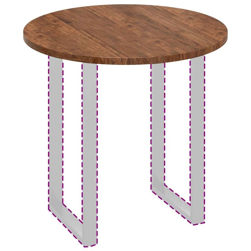 Casa si Gradina - Constructii - Lemn constructii - Placi lemn - Placa de masa Maro inchis Ø 80 x 2.5 cm Lemn de stejar masiv - Infinity.ro