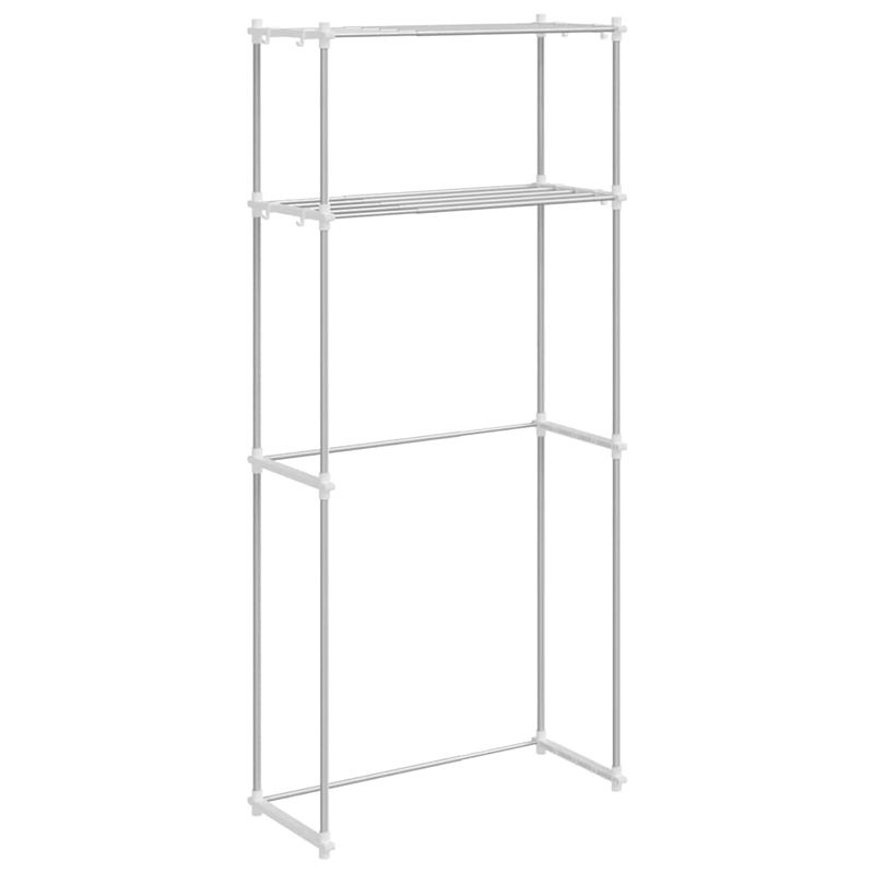 Casa si Gradina - Mobilier - Biblioteci si rafturi - Rafturi - Raft pentru masina de spalat Alb 63 x 27 x 136 cm Aluminiu - Infinity.ro