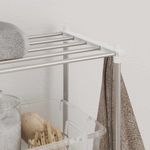 Casa si Gradina - Mobilier - Biblioteci si rafturi - Rafturi - Raft pentru masina de spalat Alb 63 x 27 x 136 cm Aluminiu - Infinity.ro