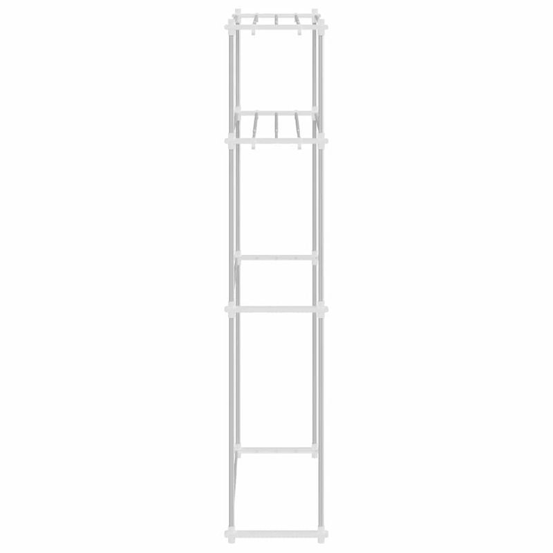 Casa si Gradina - Mobilier - Biblioteci si rafturi - Rafturi - Raft pentru masina de spalat Alb 63 x 27 x 136 cm Aluminiu - Infinity.ro