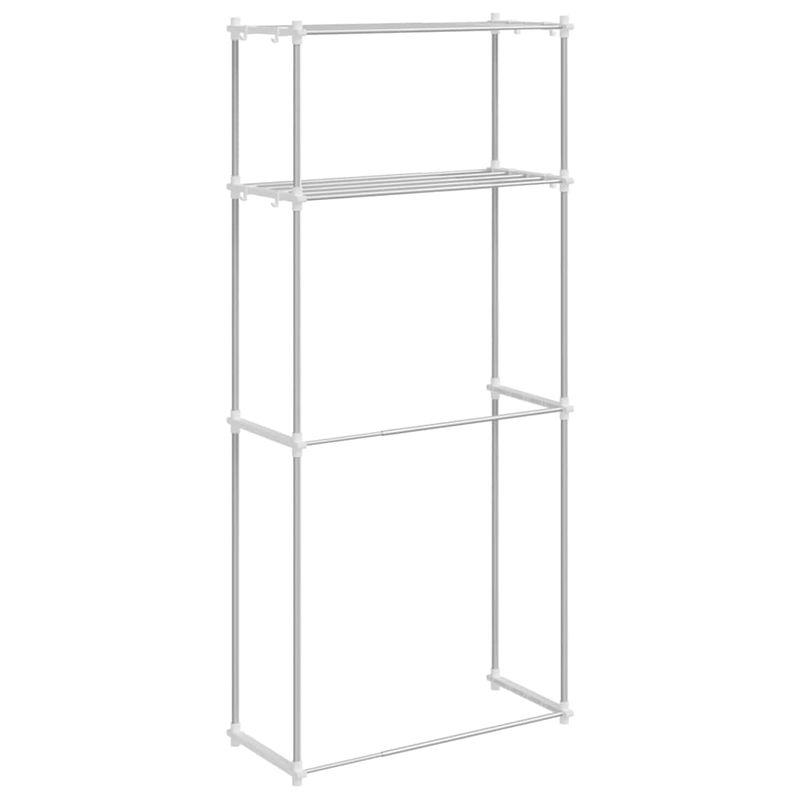 Casa si Gradina - Mobilier - Biblioteci si rafturi - Rafturi - Raft pentru masina de spalat Alb 63 x 27 x 136 cm Aluminiu - Infinity.ro