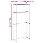Casa si Gradina - Mobilier - Biblioteci si rafturi - Rafturi - Raft pentru masina de spalat Alb 63 x 27 x 136 cm Aluminiu - Infinity.ro