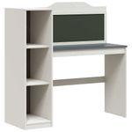 Casa si Gradina - Mobilier - Mese si birouri - Birouri - Birou cu tabla de scris cu raft Alb si gri 120 x 45 x 118.5 cm - Infinity.ro