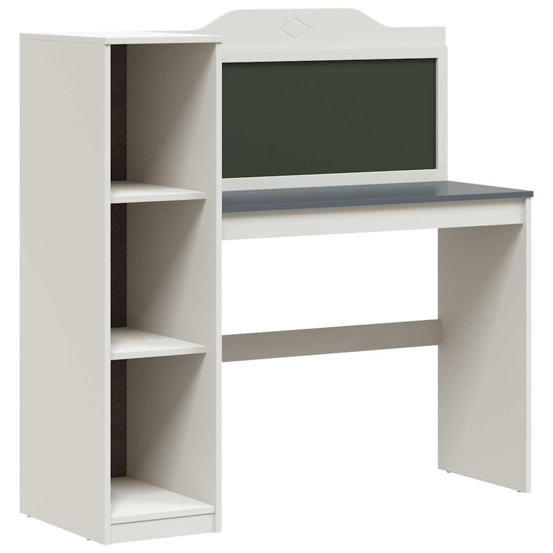 Casa si Gradina - Mobilier - Mese si birouri - Birouri - Birou cu tabla de scris cu raft Alb si gri 120 x 45 x 118.5 cm - Infinity.ro