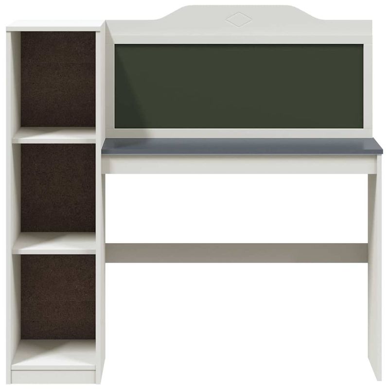 Casa si Gradina - Mobilier - Mese si birouri - Birouri - Birou cu tabla de scris cu raft Alb si gri 120 x 45 x 118.5 cm - Infinity.ro