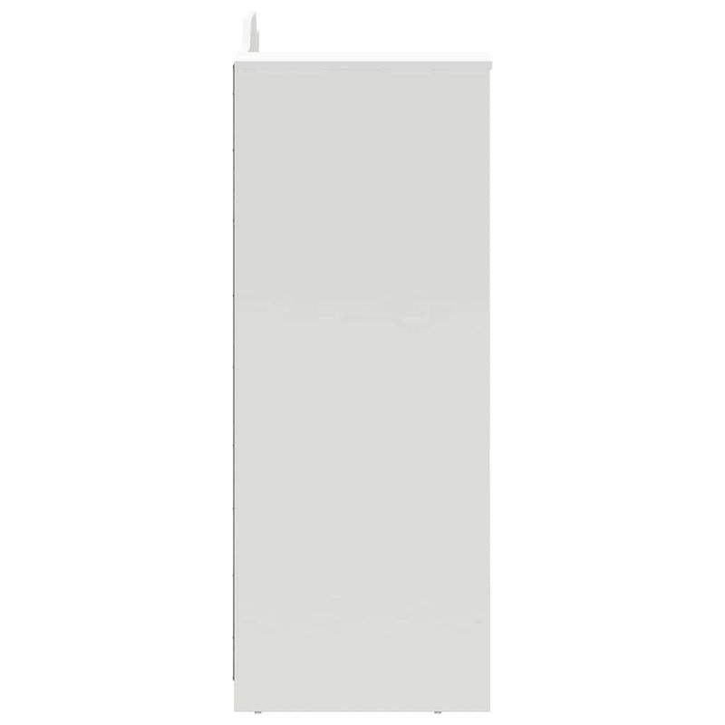Casa si Gradina - Mobilier - Mese si birouri - Birouri - Birou cu tabla de scris cu raft Alb si gri 120 x 45 x 118.5 cm - Infinity.ro