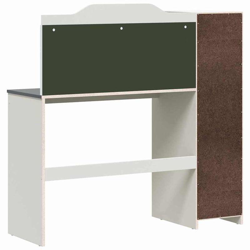 Casa si Gradina - Mobilier - Mese si birouri - Birouri - Birou cu tabla de scris cu raft Alb si gri 120 x 45 x 118.5 cm - Infinity.ro