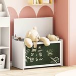 Casa si Gradina - Mobilier - Organizare si depozitare - Cutii depozitare - Cutie pentru jucarii Alb 73 x 33 x 55 cm Lemn compozit - Infinity.ro