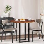 Casa si Gradina - Mobilier - Feronerie si accesorii mobila - Placa de masa Maro inchis Ø 90 x 2.5 cm Lemn de stejar masiv - Infinity.ro