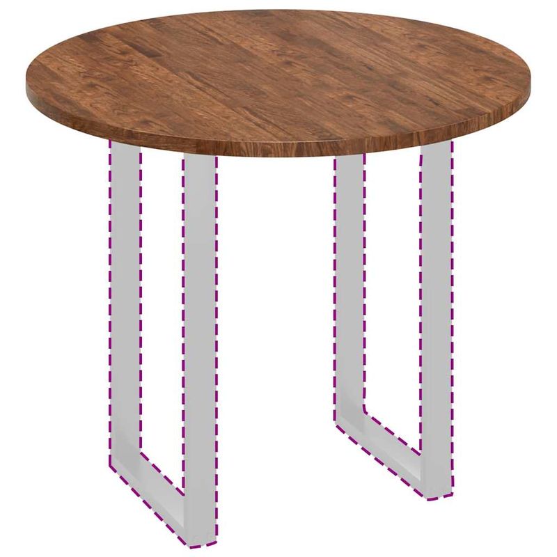 Casa si Gradina - Mobilier - Feronerie si accesorii mobila - Placa de masa Maro inchis Ø 90 x 2.5 cm Lemn de stejar masiv - Infinity.ro