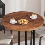 Casa si Gradina - Mobilier - Feronerie si accesorii mobila - Placa de masa Maro inchis Ø 90 x 2.5 cm Lemn de stejar masiv - Infinity.ro